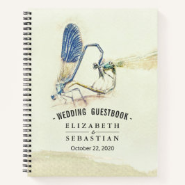 Cuaderno Boda de moda Guestbook Dragonfly Mating Love Heart