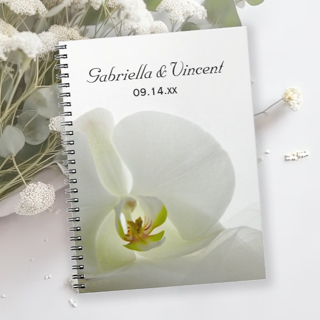Cuaderno Boda de orquídeas blancas y velos de novias (Subido por el creador)