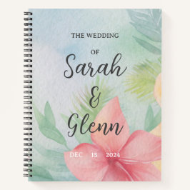 Cuaderno Boda de personalizable Green Floral Souvenir