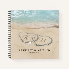Cuaderno Boda de playa tropical Heart Shore