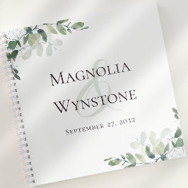 Cuaderno BODA de PRESUPUESTO Eucalyptus Green Guest Book