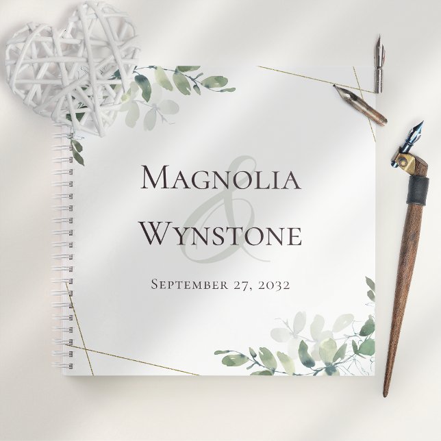 Cuaderno BODA de PRESUPUESTO Eucalyptus Green Guest Book (Subido por el creador)