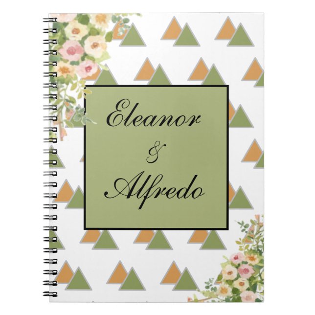 Cuaderno Boda de Rosa Acuarela  (Frente)