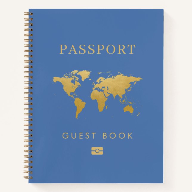 Cuaderno Boda de temas de viajes de Passport (Anverso)
