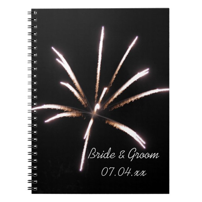Cuaderno Boda de verano de fuegos artificiales (Frente)