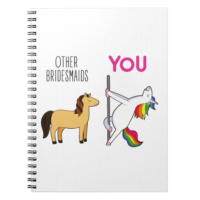 Cuaderno Boda divertida de Unicorn (Frente)