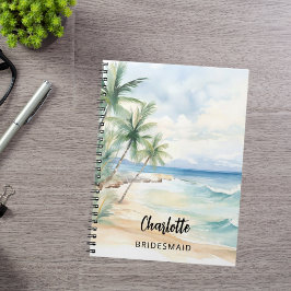 Cuaderno Boda en la playa de Bridesmaid