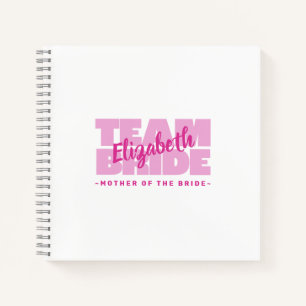 Cuaderno Boda Equipo Madre del nombre de la novia Retro Ros