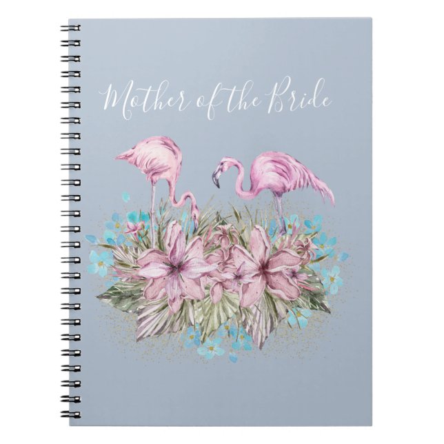 Cuaderno Boda Flamingos Tropical (Frente)
