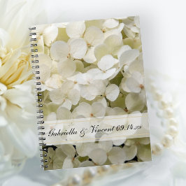 Cuaderno Boda floral de Hydrangea blanca