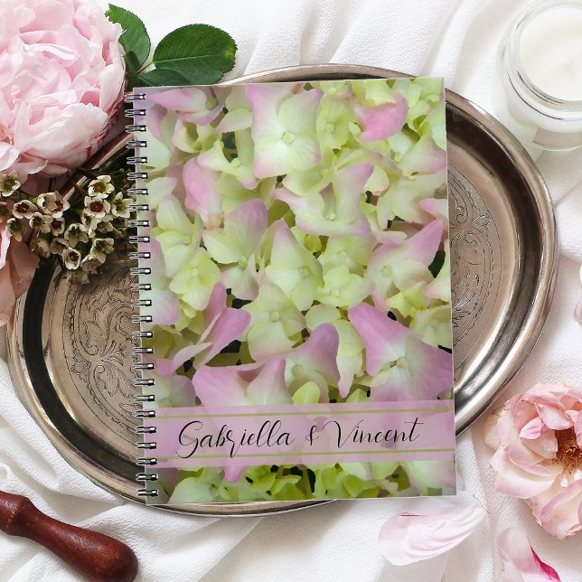 Cuaderno Boda floral de Hydrangea casi rosa (Subido por el creador)