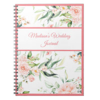 Boda Floral Elegante Moda Rosa Girly Nombre de gui