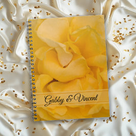 Cuaderno Boda floral rosa amarillo