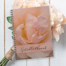 Cuaderno Boda floral rosa pálido