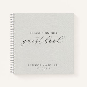 Cuaderno Boda gris minimalista moderna