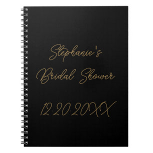 Cuaderno Boda invitado de los Monogramas de la ducha de nov