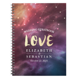 Cuaderno Boda libro de visitas Galaxy Star Nebula Constella
