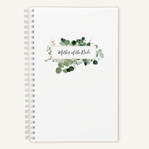Cuaderno Boda Madre de la novia Verde Blanco moderno