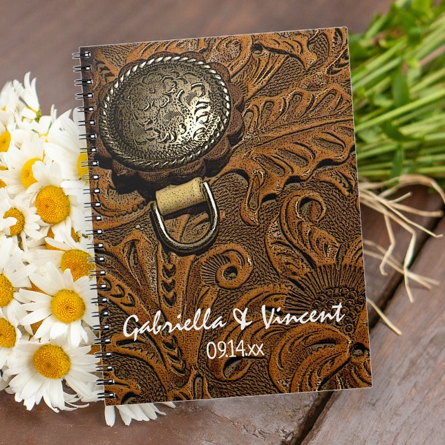 Cuaderno Boda marrón en el campo de la silla occidental (Subido por el creador)