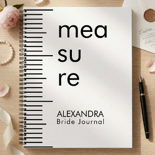 Cuaderno Boda Novia Medida Negro Blanco Moderna 