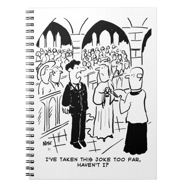 Cuaderno Boda - Novio Broma de Dibujos Animados (Frente)