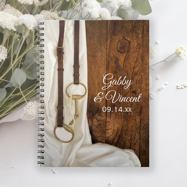 Cuaderno Boda occidental del país de satén blanco y porción (Subido por el creador)