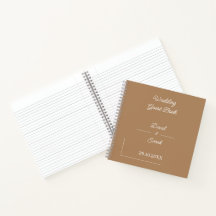 Boda personalizado simple marrón