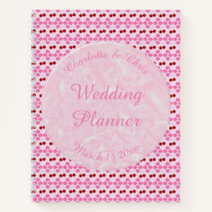 Cuaderno Boda Primavera Rosa Flor de cerezo y cerezas