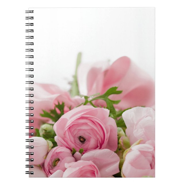 Cuaderno Boda romántico Amor Flor rosa suave Bouquet (Frente)