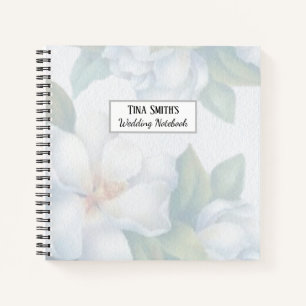 Cuaderno Boda Silver White Dogwood Blossom