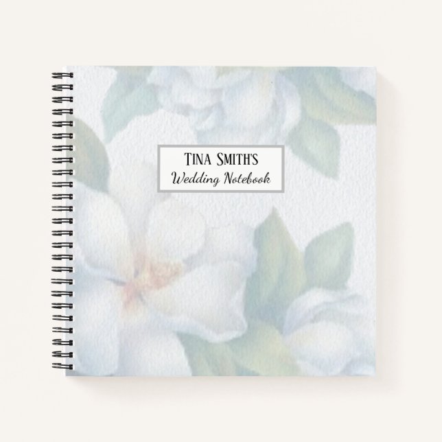 Cuaderno Boda Silver White Dogwood Blossom (Anverso)