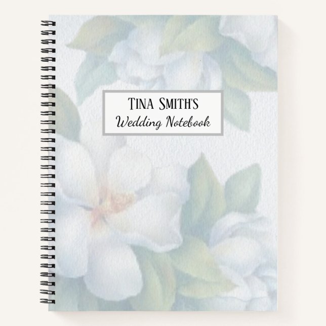 Cuaderno Boda Silver White Dogwood Blossom (Anverso)