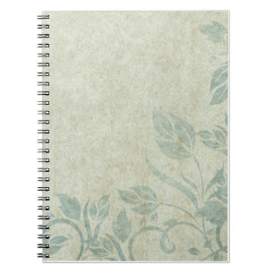 Cuaderno Boda Vino Floral Azul Vintage