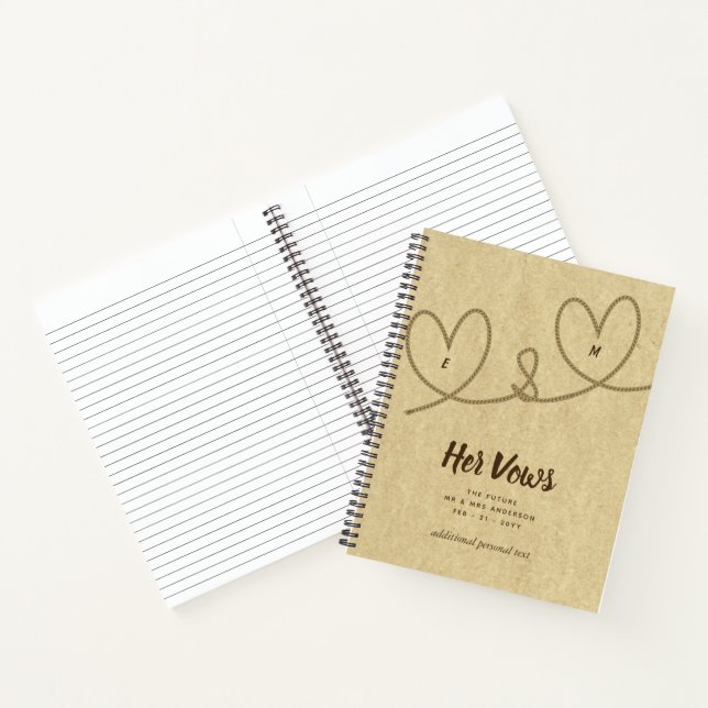 Cuaderno Boda Vows Journal Personalizado mantener a Mr. (Interior)