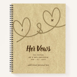 Cuaderno Boda Vows Journal Personalizado mantener a Mr.