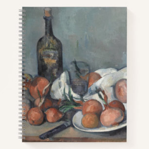 Cuaderno Bodegón con cebolla, pintura al óleo, Paul Cezanne