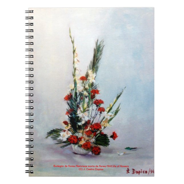 Cuaderno Bodegón de flores/Vida residual de las flores (Frente)