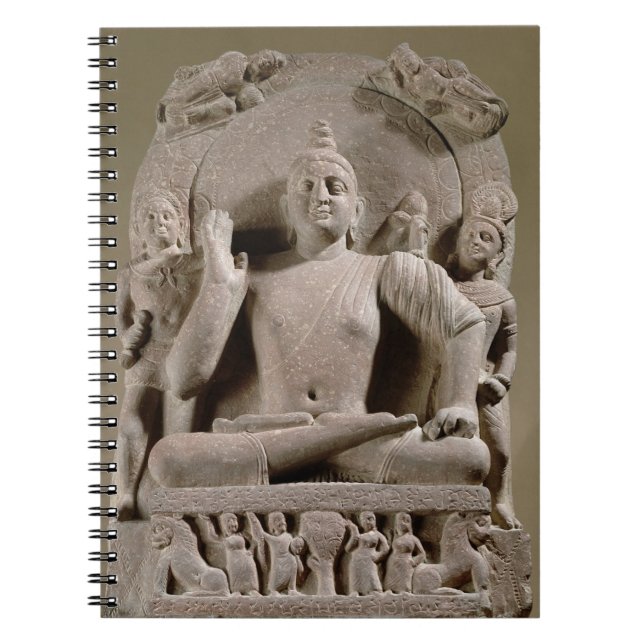 Cuaderno Bodhisattva asentado, Mathura (piedra arenisca (Frente)