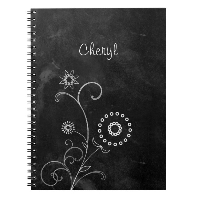 Cuaderno Bohemia Pizarras Blancas Cutas Con Nombre (Frente)
