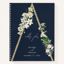 Cuaderno Bohemian Wood Pyramid Florals Blue Wedner Planner