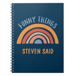 Cuaderno Boho Arcoíris Cosas Divertidas Que Mi Hijo Dijo Pe