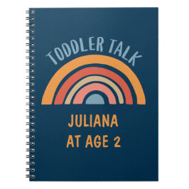 Cuaderno Boho Arcoíris Divertido Bebé Habla Personalizado