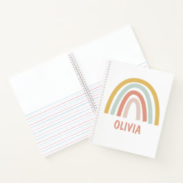 Cuaderno Boho Arcoíris Niños Personalizado