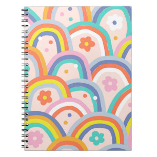 Cuaderno Boho baby verano arco iris singulares sin costura
