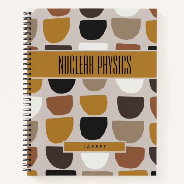 Cuaderno BOHO Beige Brown Earth Tones Asunto (Anverso)