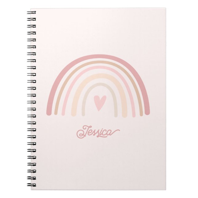 Cuaderno Boho Beige Rubor Arcoíris (Frente)
