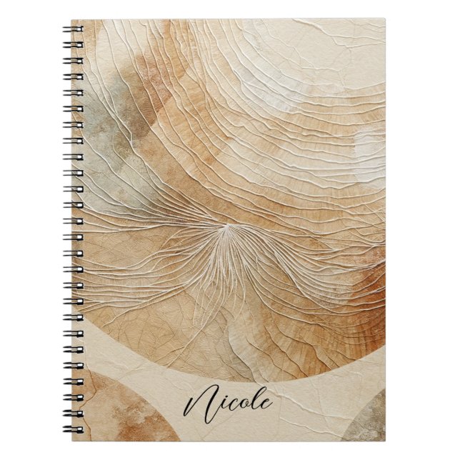 Cuaderno Boho Bohemio Elementos Neutros Aéreos Naturales (Frente)