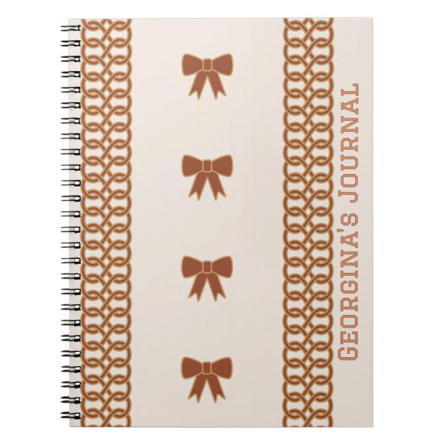 Cuaderno Boho Bows Journal Notebook - Earthtones (Frente)