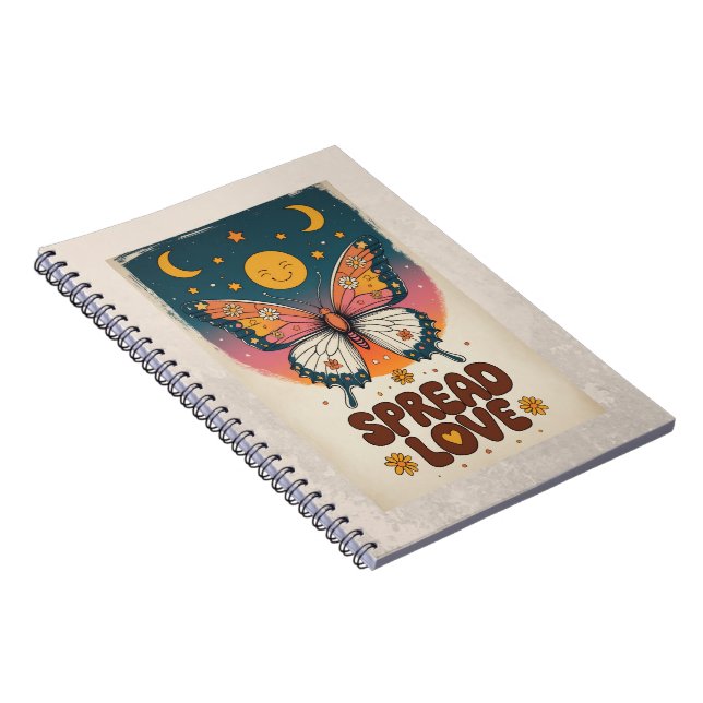 Cuaderno Boho Butterfly Notebook – Spread Love Journal (Lado Derecho)