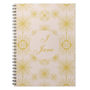 Cuaderno Boho Celestial Sun Stars Rubor Pink